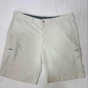 Haggar Cool 18 Pro Wide No Roll Waistband Gold Fishing Shorts 42 Big and Tall